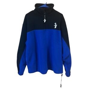 VTG 1999 Pillsbury Doughboy Fleece Pullover 1/4 Zip Jacket with pockets Medium